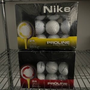 Nike Proline Premium Tour 2 Grade B 24 Recycled Golf Balls 2 Sets Red & Yellow